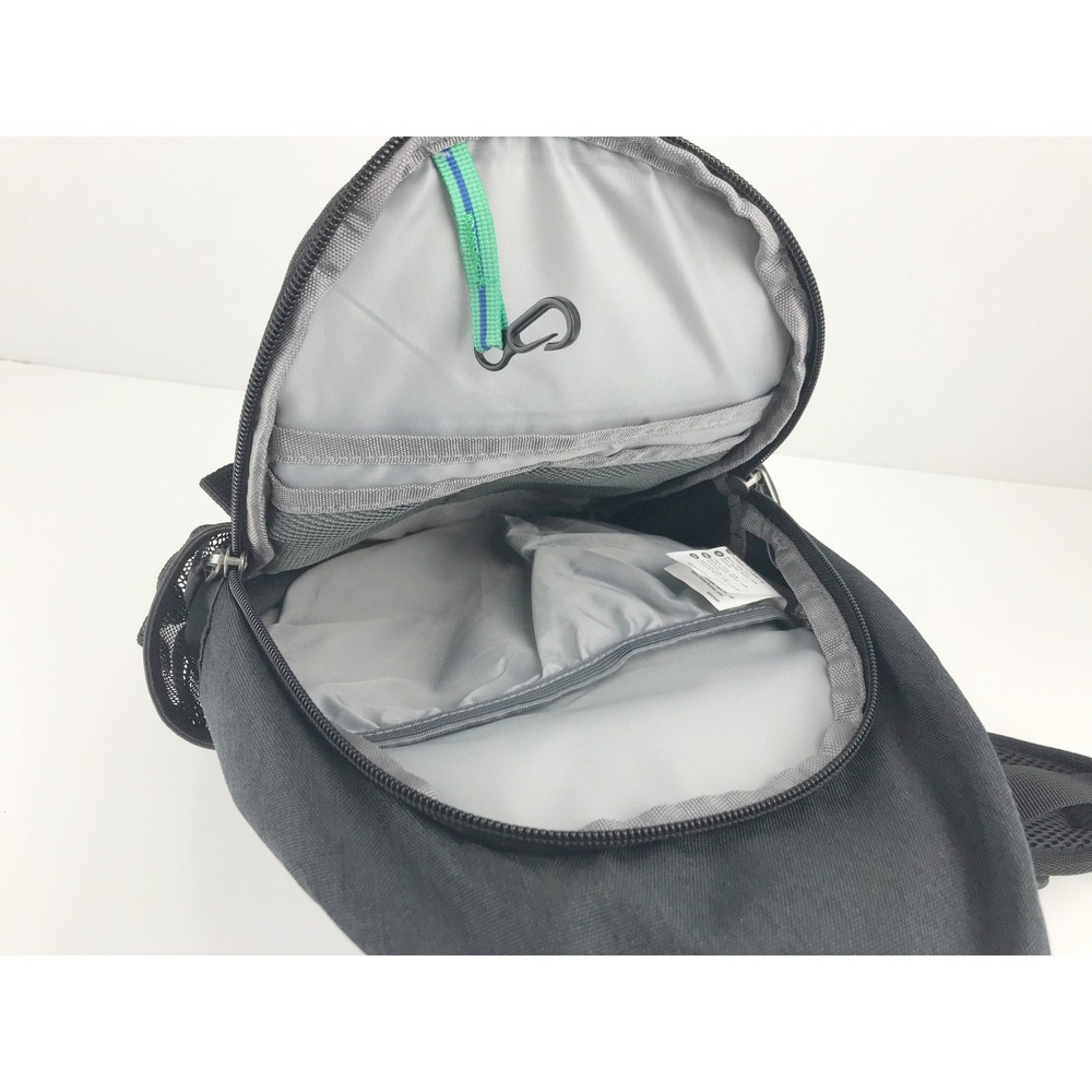 WATERFLY Black Nylon Sling Bag Backpack Crossbody Chest Pack Outdoor‎ Travel - Picture 12 of 16